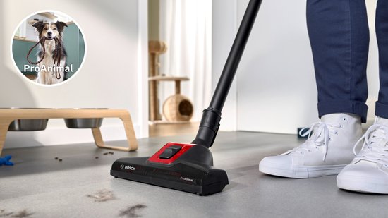Bosch BGS7PET1 ProAnimal Stofzuiger Zonder Zak 800W Rood/Zwart