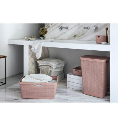 Curver Wasmand Jute-Look 46L Roze