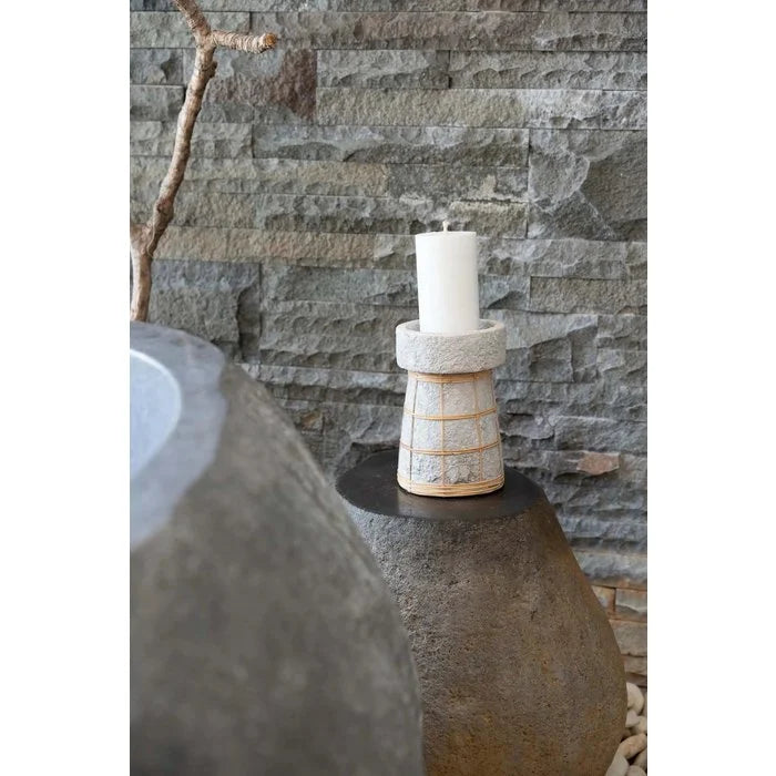 Serene Kaarsenhouder - Beton Naturel - L