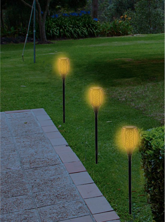Tuinfakkel LED Solar vlam 78cm