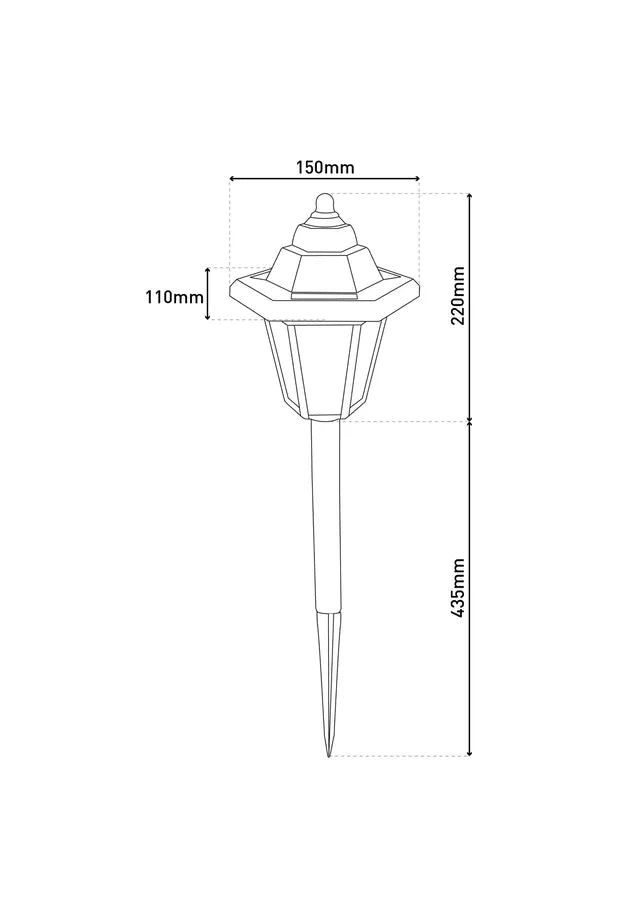 Set van 3 LED Solar Grond-of Muurlampen