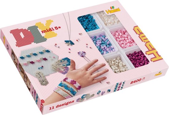 Hama Strijkkralen DIY Midi Sieraden Maken 2400 Stuks