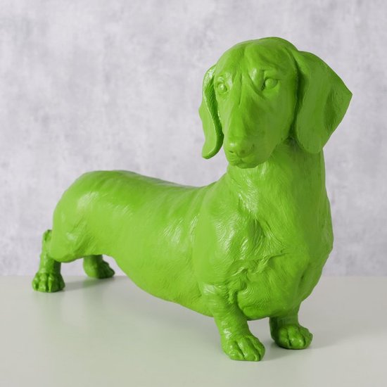 Boltze Home Figuur Tekkel groen 38x24cm