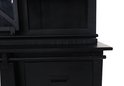 Vitrinekast Melbourne 2 Deur 3La-95x45x195-Zwart-Mango/Metaal