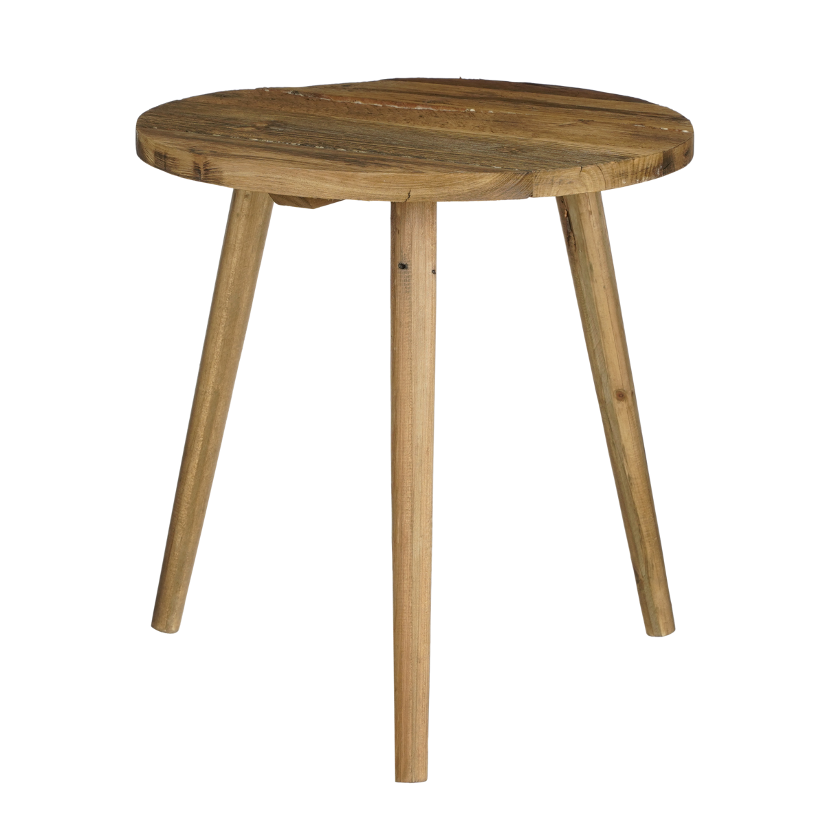 Bold Bijzettafel - H42,5 x Ø40 cm - Gerecycled Hout - Bruin