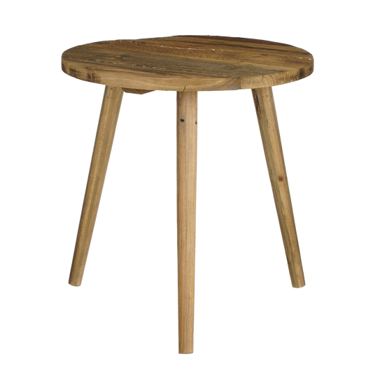 Bold Bijzettafel - H42,5 x Ø40 cm - Gerecycled Hout - Bruin