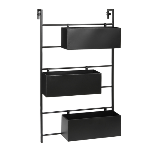 Dani Plantenrek Hangend - L54 x B9,5 x H90 cm - Metaal - Zwart