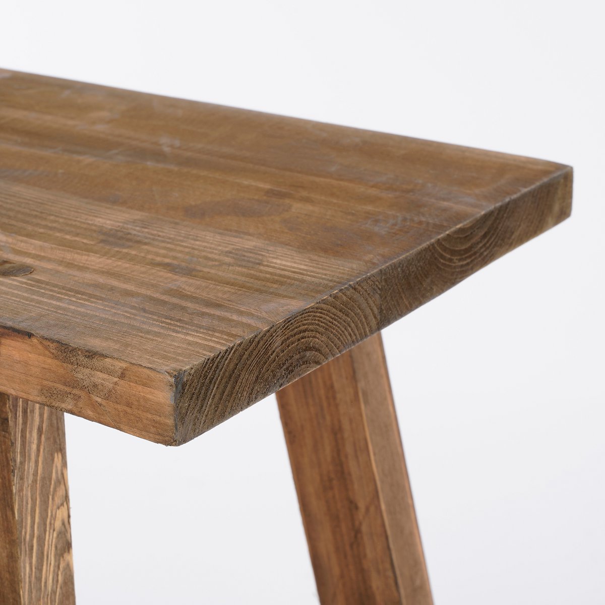 Bold Houten Bankje - L80 x B36,5 x H44 cm - Gerecycled Hout - Bruin