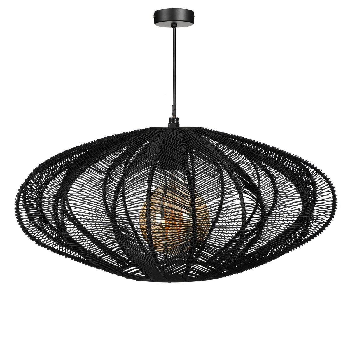 Hanglamp Kanti - H20 x Ø41 cm - Metaal - Zwart