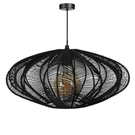 Hanglamp Kanti - H20 x Ø41 cm - Metaal - Zwart