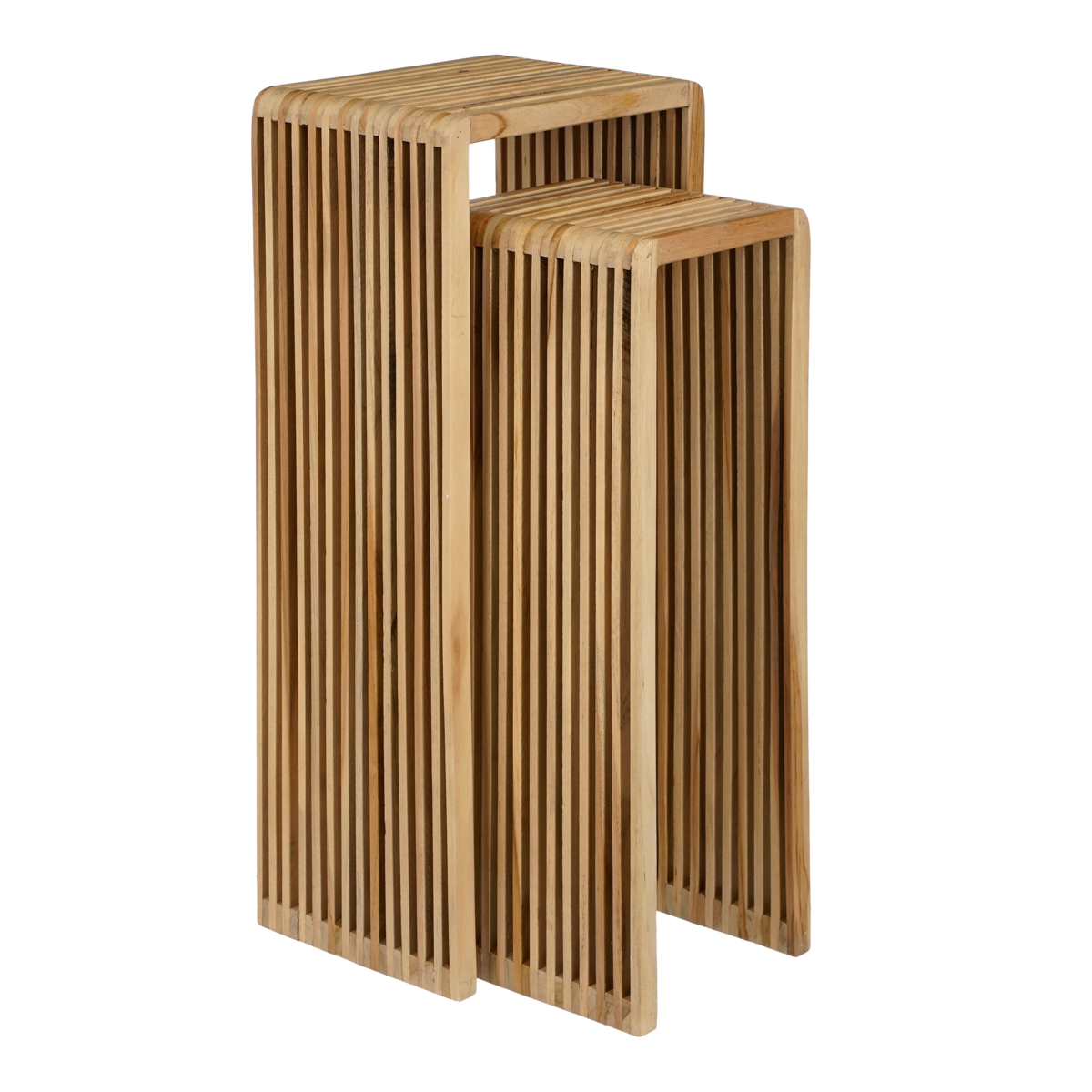 Yonker Plantentafel - Set van 2 - L35 x B25 x H80 cm - Bruin