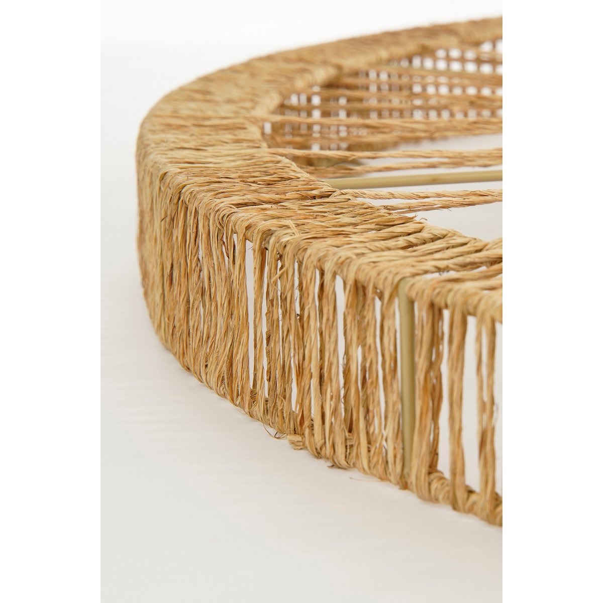 Wandspiegel Ludy - H5 x Ø60 cm - Jute - Lichtbruin