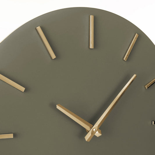 Wandklok - Ø35,5 cm - Donkergroen