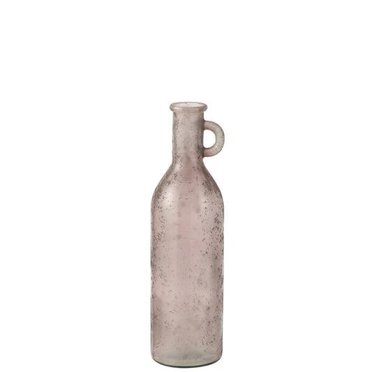 Vaas fles smal oud roze