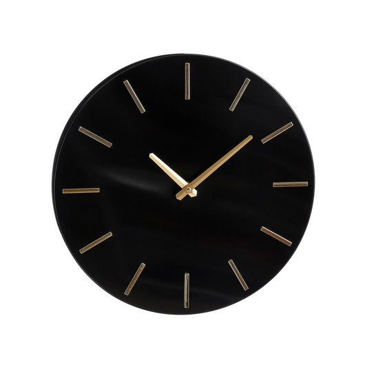 Wandklok - Ø35,5 cm - Zwart