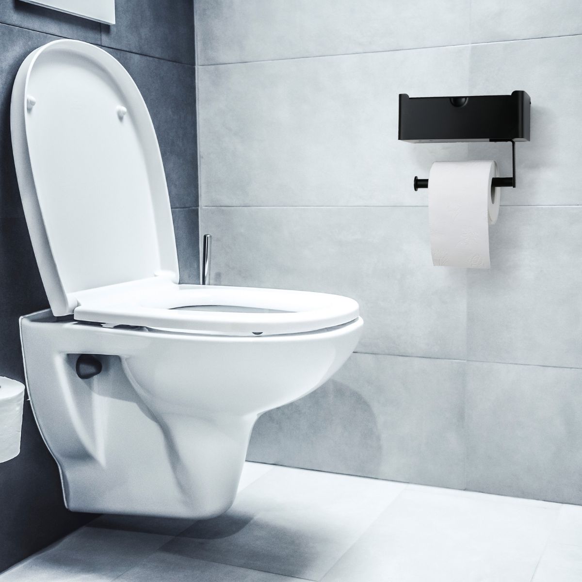 Toilet Roll Holder + Storage