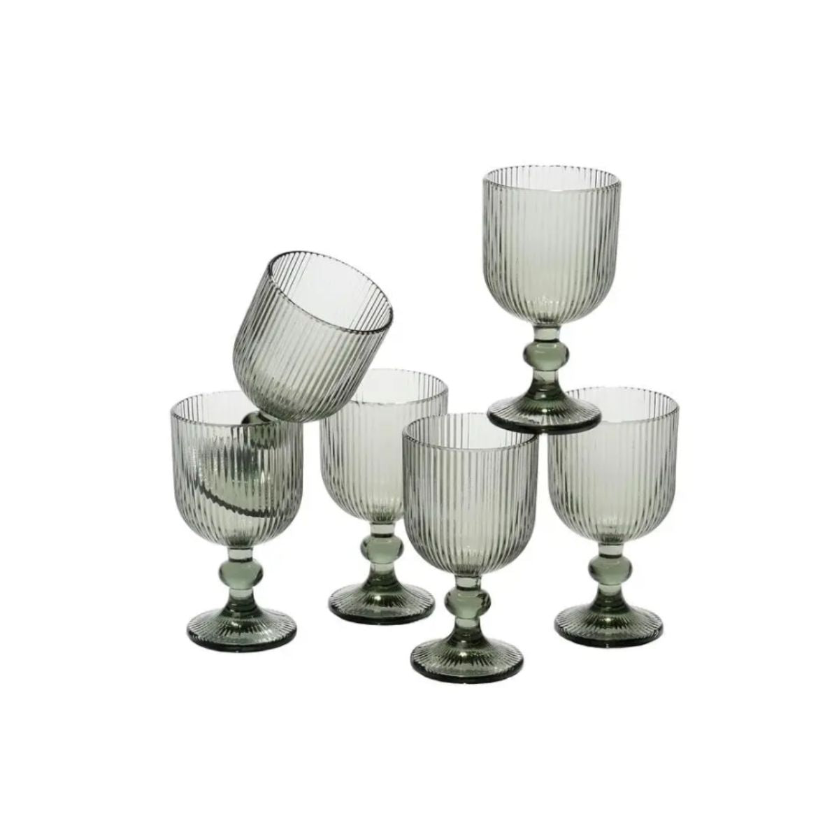 Merlot Wine Glass - Set Of 6 - 250 Ml - Glass - Grey