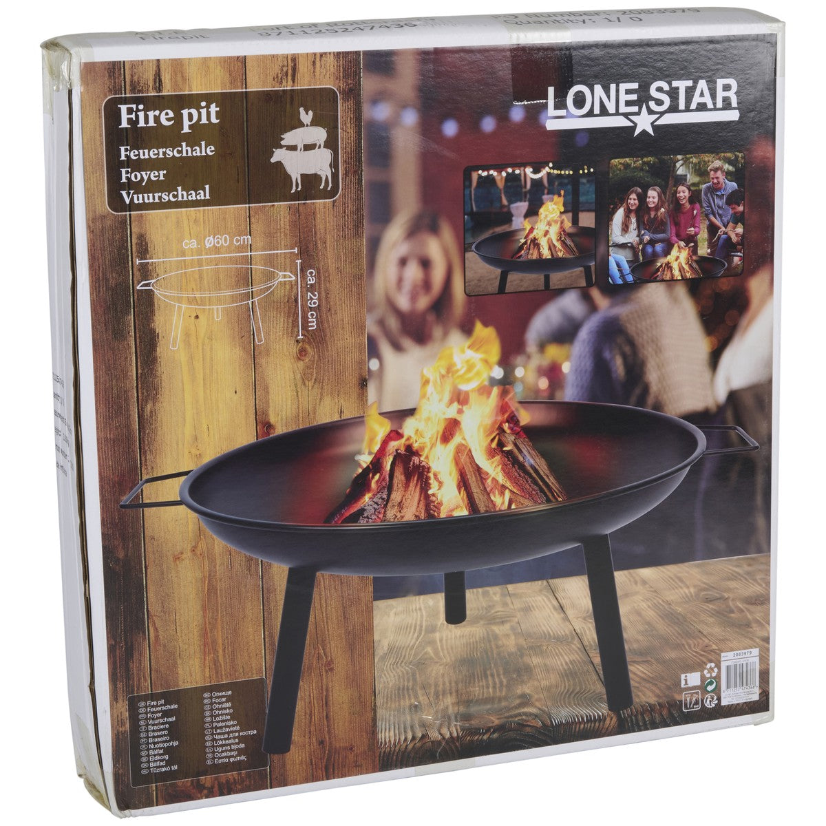 Firepit 60X60X29Cm