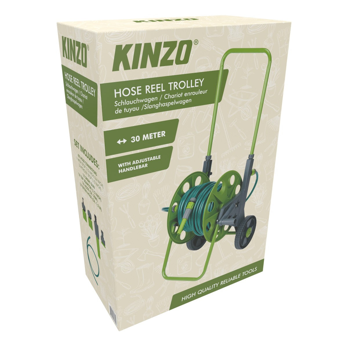 Hose Reel Trolley 9Pc 30M