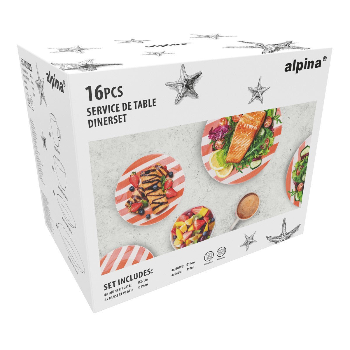 Dinnerset 16Pcs
