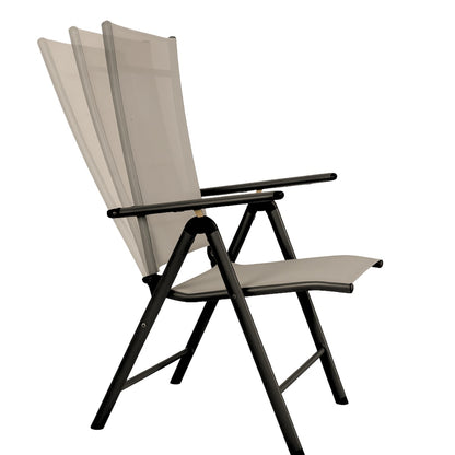 Tuinstoelen Set Santiago Grijs/Zwart