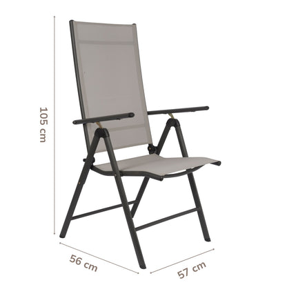 Tuinstoelen Set Santiago Grijs/Zwart