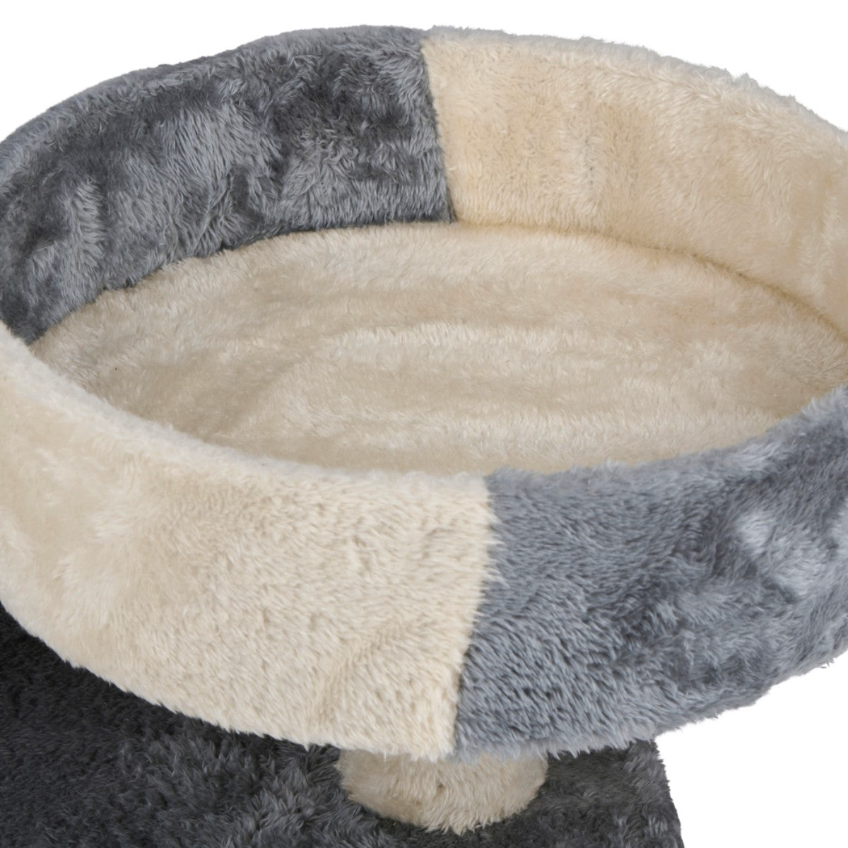 Cat Scratching Post Grey/White
