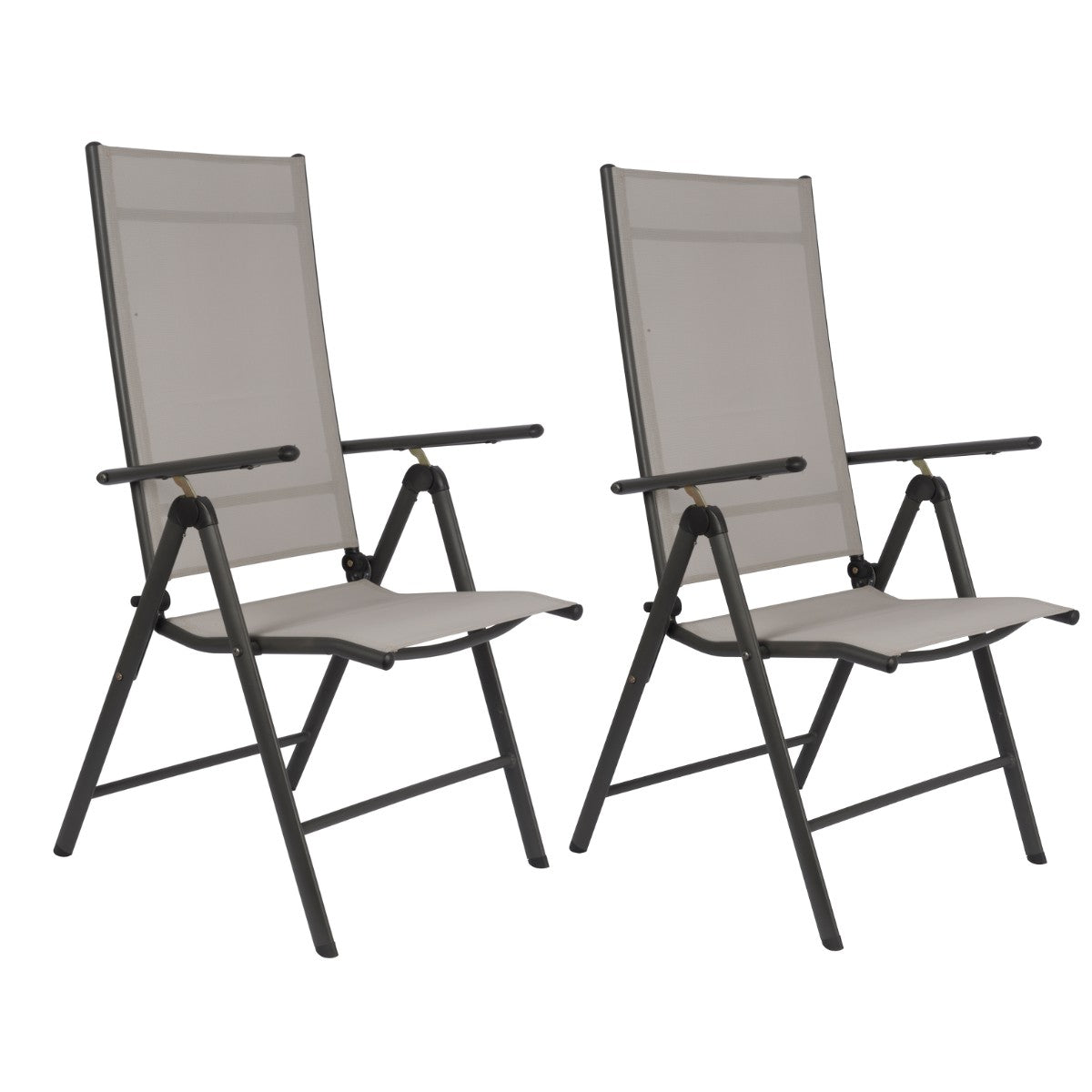 Tuinstoelen Set Santiago Grijs/Zwart
