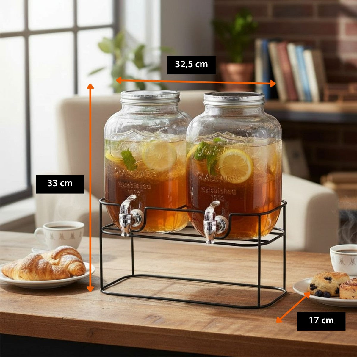 Drink Disp With Stand 4Lx 2Pcs