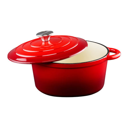 Casserole Enamel Cast Iron Red