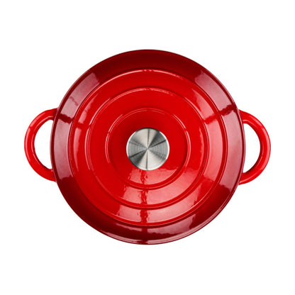Casserole Enamel Cast Iron Red