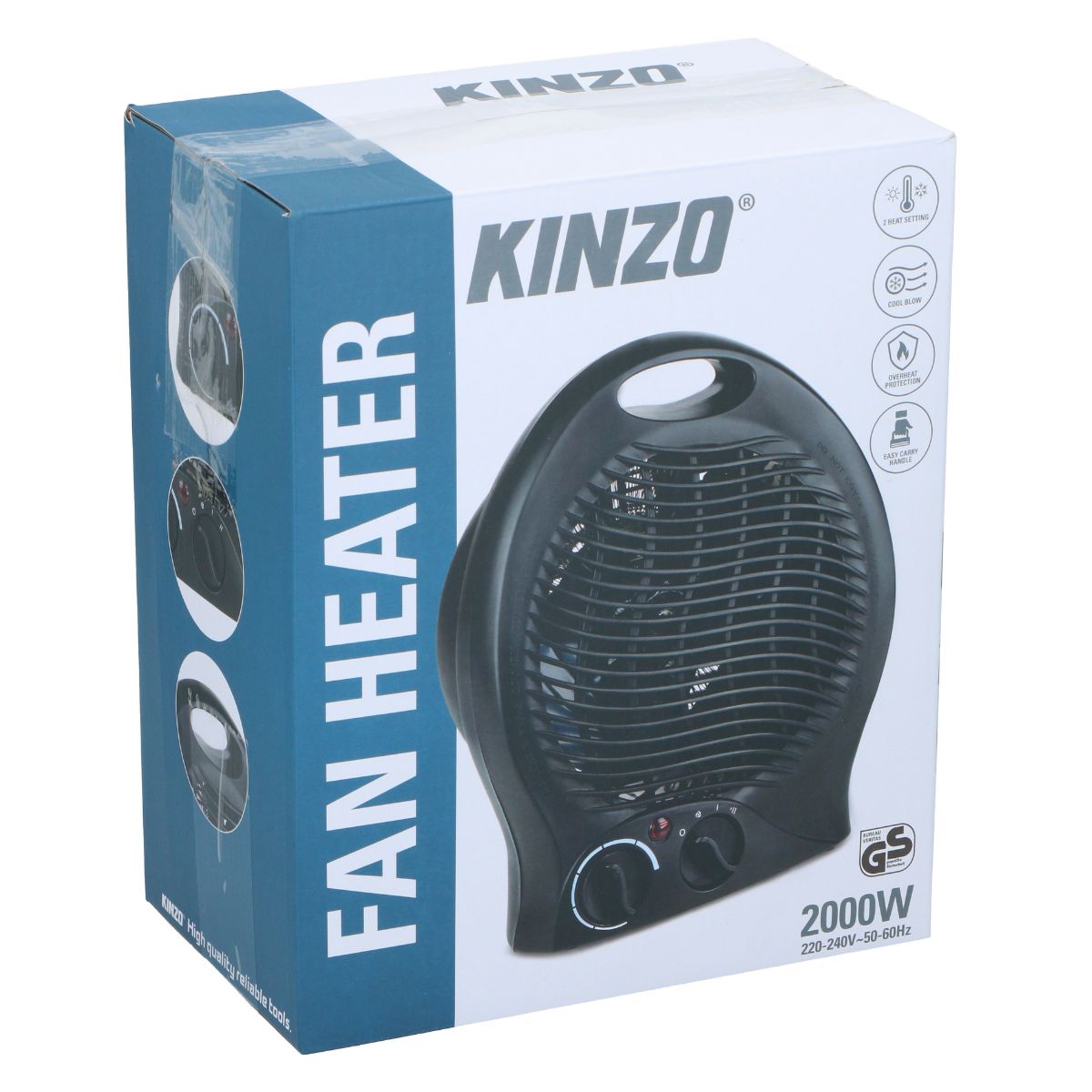 Fan Heater 2000W Black