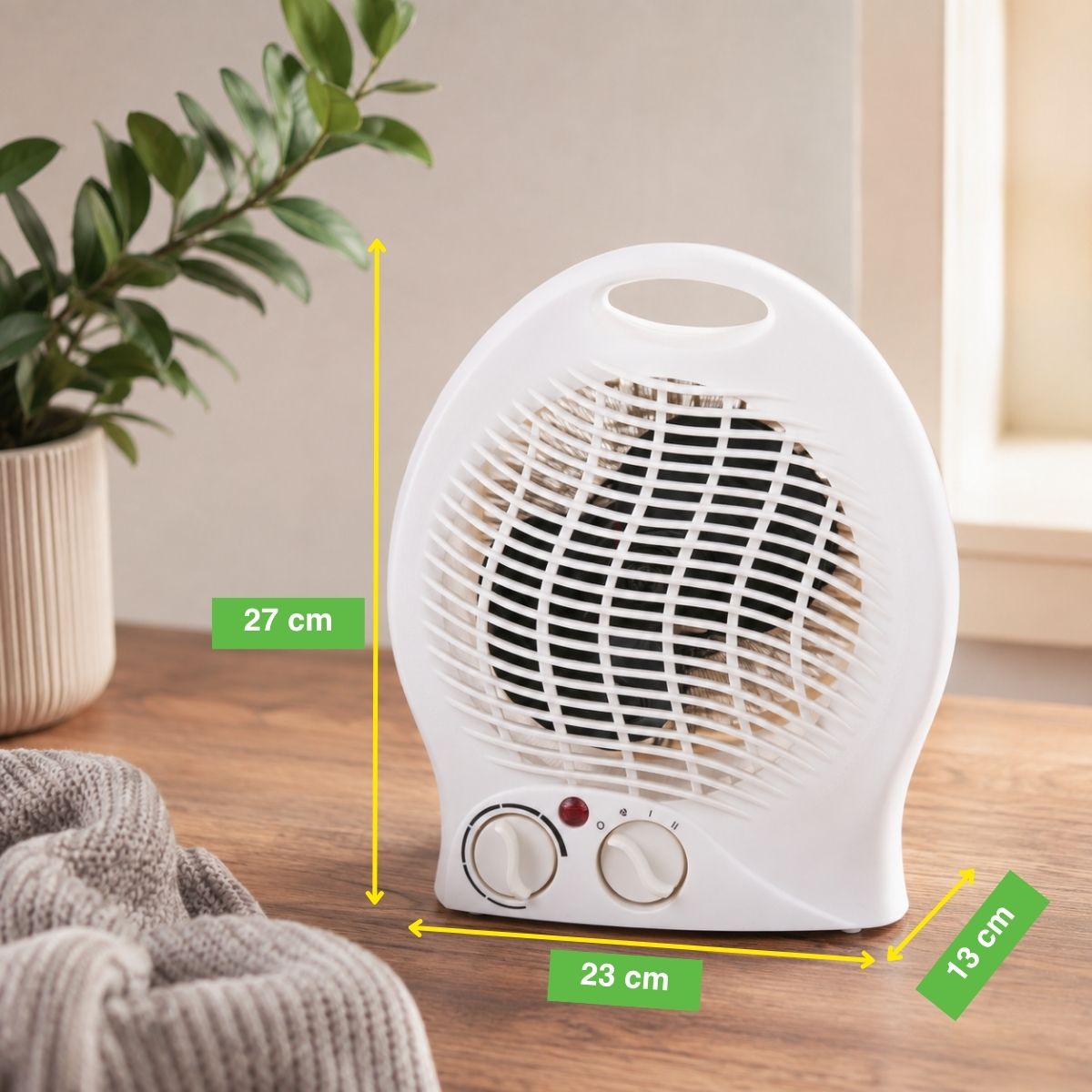 Fan Heater 2000W White