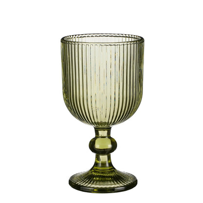 Merlot Wine Glass - Set Of 6 - 250 Ml - Glass - Light Green