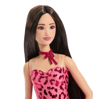 Barbie Fashionistas Pop met Roze Jurk en Luipaardprint