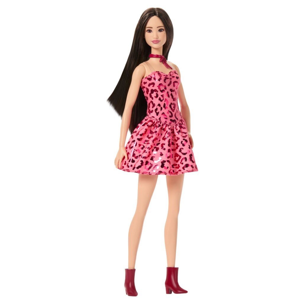 Barbie Fashionistas Pop met Roze Jurk en Luipaardprint