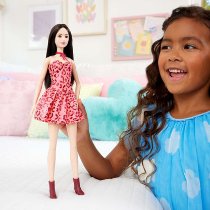 Barbie Fashionistas Pop met Roze Jurk en Luipaardprint