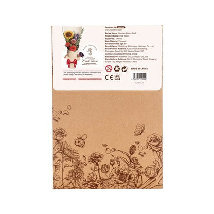 Houten Bloem Roze Roos