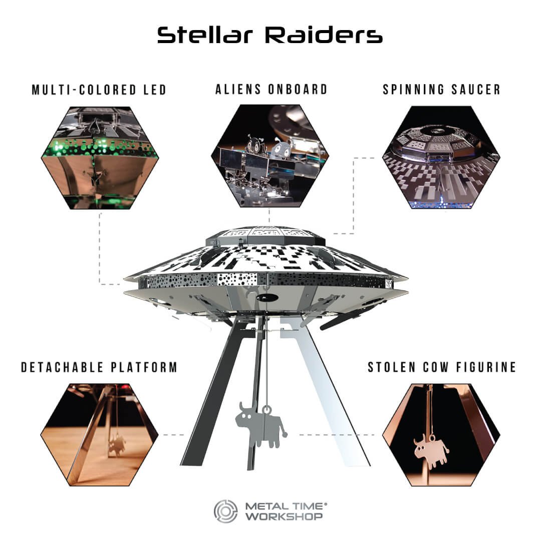 3D Metalen Bouwpakket Stellar Raiders UFO