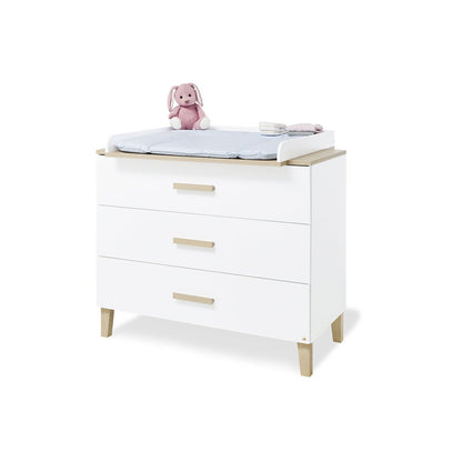 Set 'Lumi' breed groot 3 delen: ledikant, brede commode, grote kledingkast