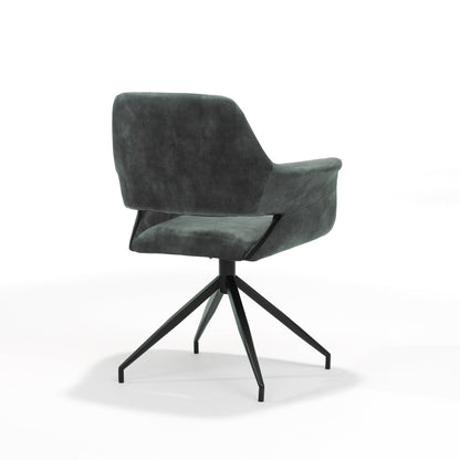 Katy fauteuil M4 - stof aurora velours Hunter- draaivoet