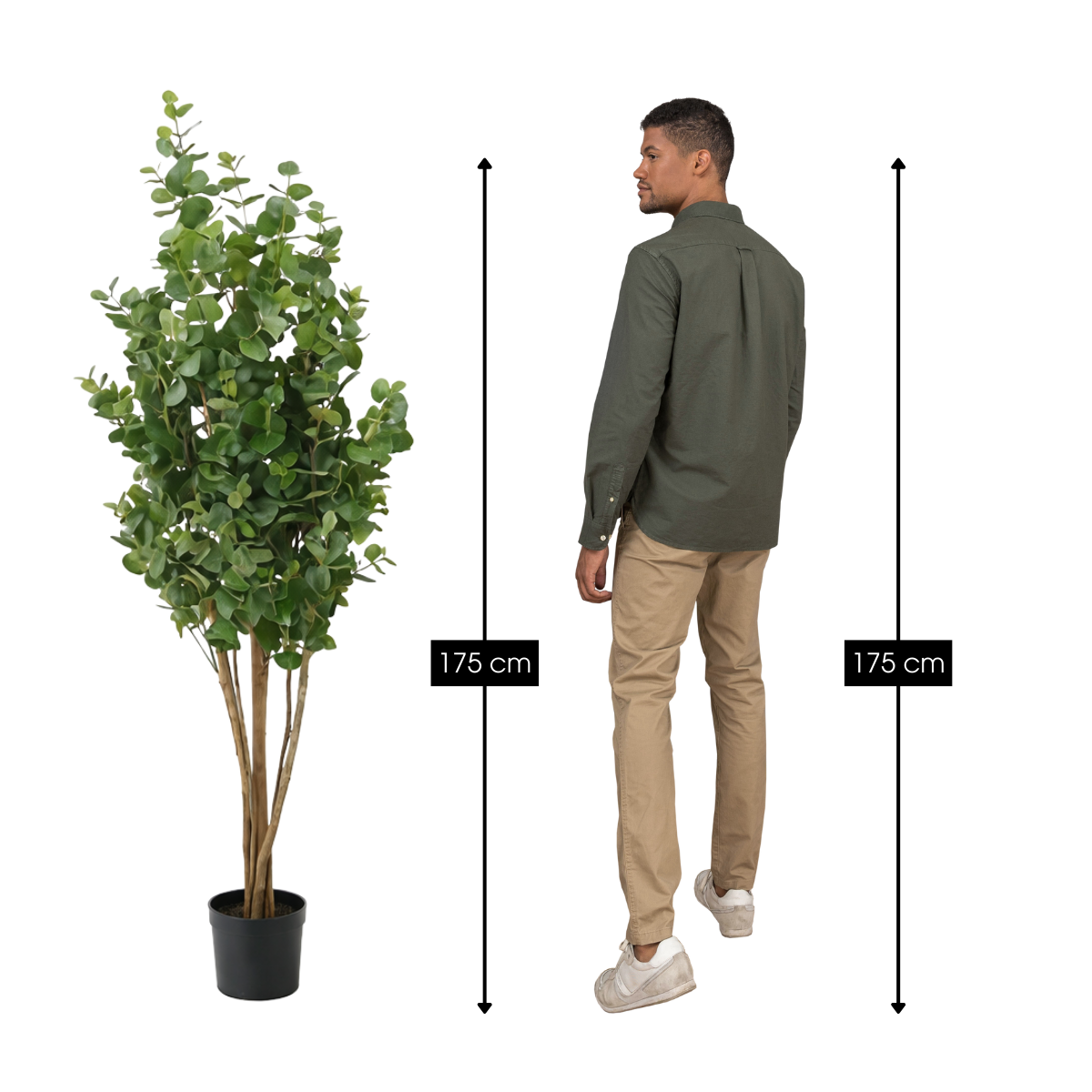 Kunstplant Eucalyptusboom Groen  Ø90 H175cm