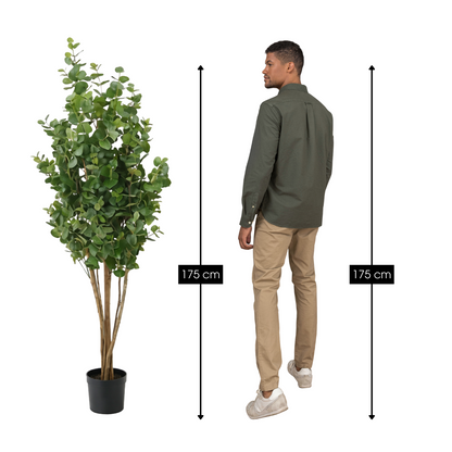 Kunstplant Eucalyptusboom Groen  Ø90 H175cm