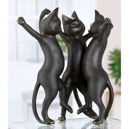 Beeldje kat "Gatto" H.30,5 cm 3 figuren