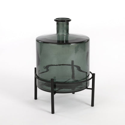 Guan Fles Vaas - H26 x Ø21 cm - Groen