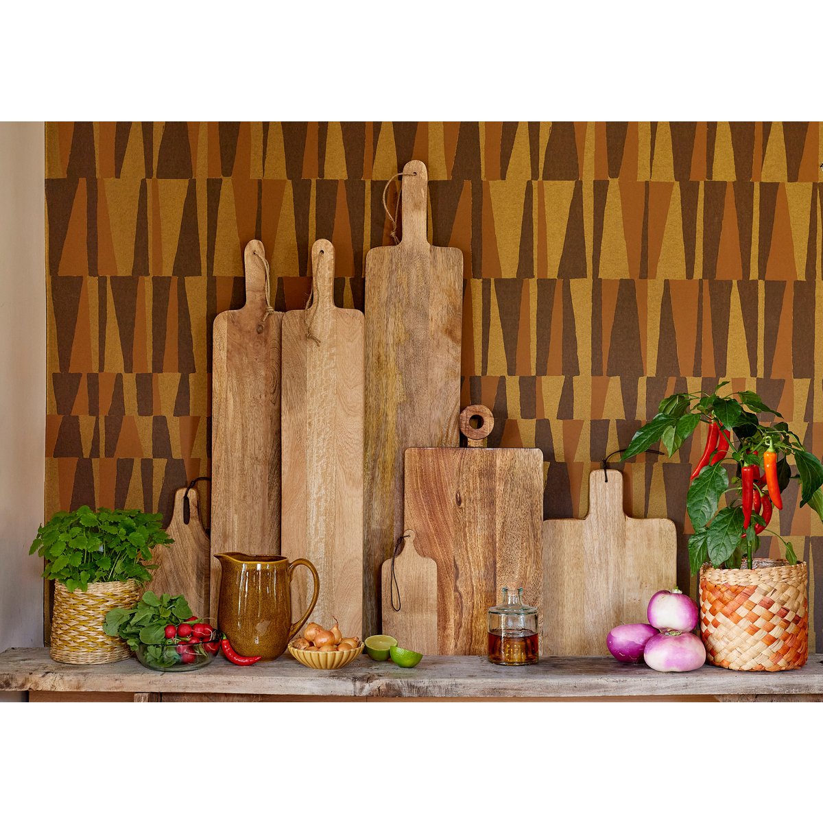 Serveerplank Capri - L90 x B18 cm - Mangohout