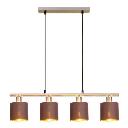 Hanglamp "Maron" 4 spots lengte 71,5 cm Bruin