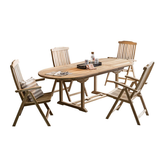 Tuinset 5-delig teak
