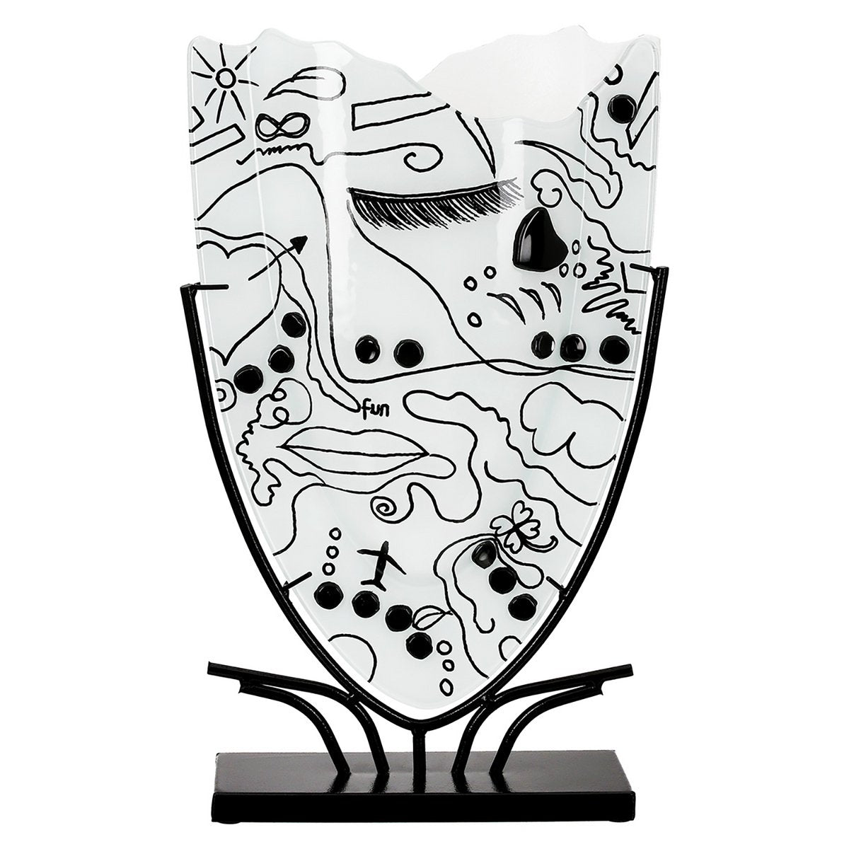 Vaas Modern Art wit H.49 cm