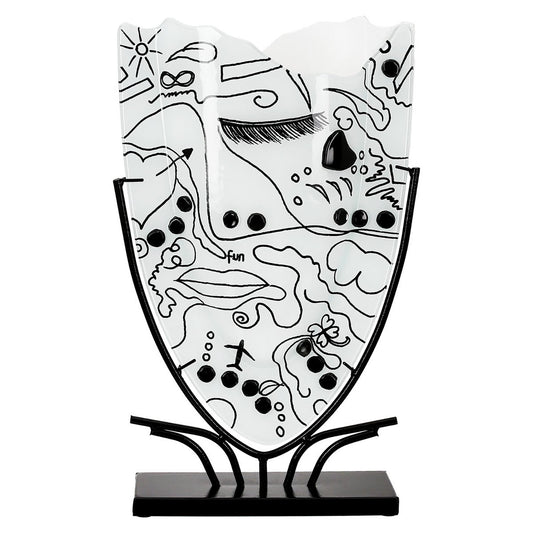Vaas Modern Art wit H.49 cm